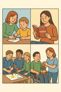 comic-zeichnung unserer Bildungsgänge, werden unten erklärt